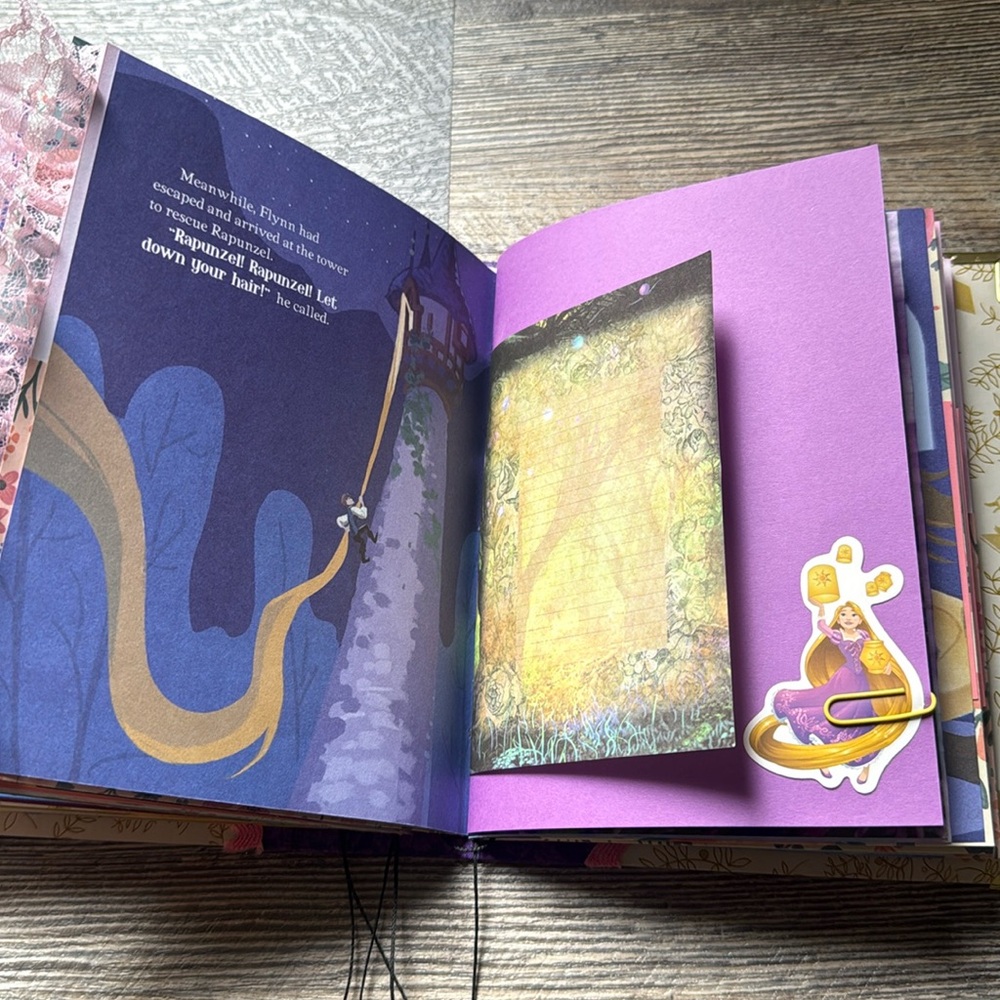 Disney Tangled Little Golden Book Junk Journal Rapunzel Handmade Gift - Picture 9 of 17